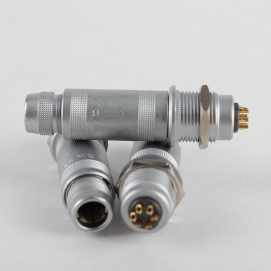 LEMO 2 6-pin connector, hermaphrodite, chassis + plug