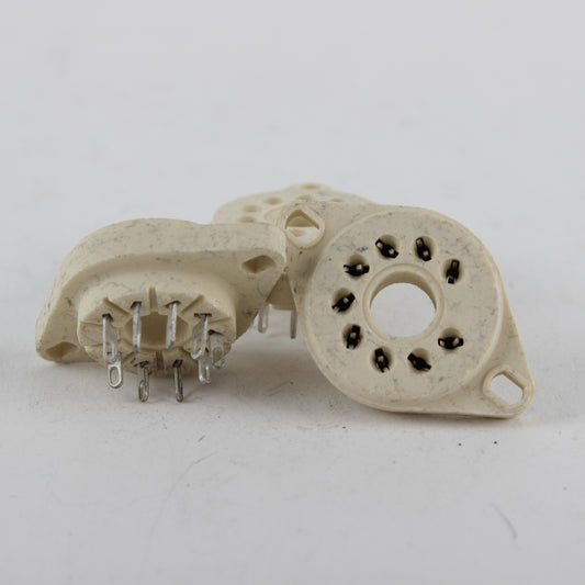 NOS 9 pin ceramic magnoval tube socket, PL509, PL519