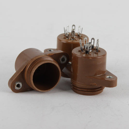 7 pin mini Bakelite contersunk chassis tube socket