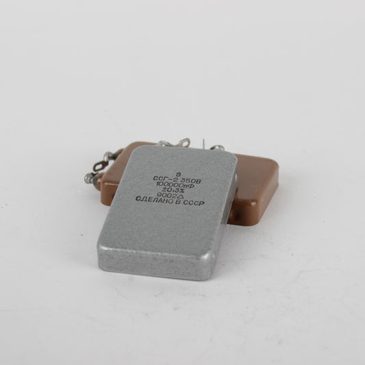 100 nF 350 Vdc 0,3% Russian SSG-2 Silver-mica capacitor