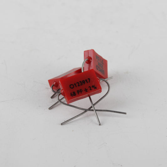 NOS 68 pF 750 Vdc Lemco 123917 Silver-mica capacitor